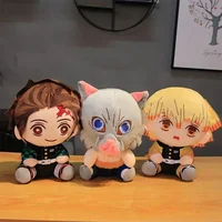 @20cm Hot Japan Slayer Plush Dolls Lovely Anime Kimetsu No Yaiba Kamado Tanjirou Nezuko Zenitsu Kyoujurou Toys Kids Gifts 4