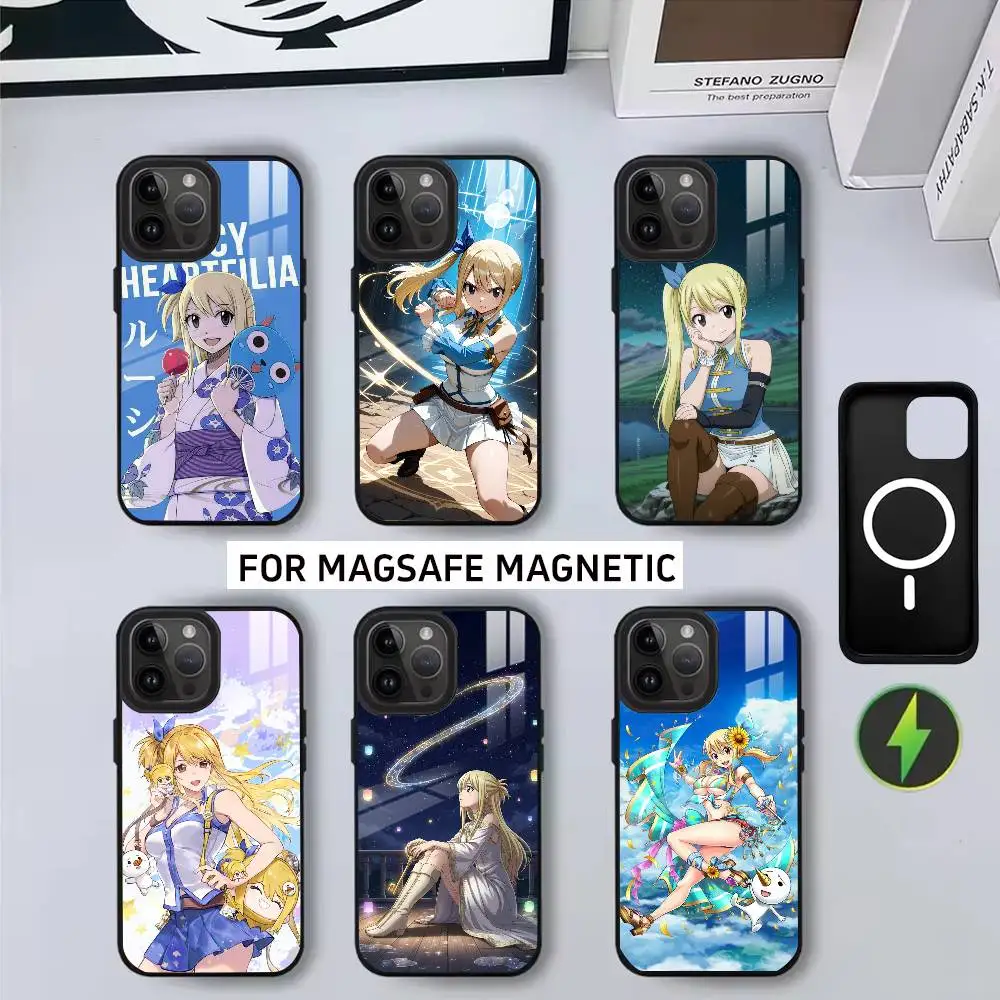 

F-Fairy Tail L-Lucy H-Heartfilia-LH Phone Case For iPhone17,16,15,14,13,12,11 Plus,Pro Magnetic with Magsafe Wireless Charging