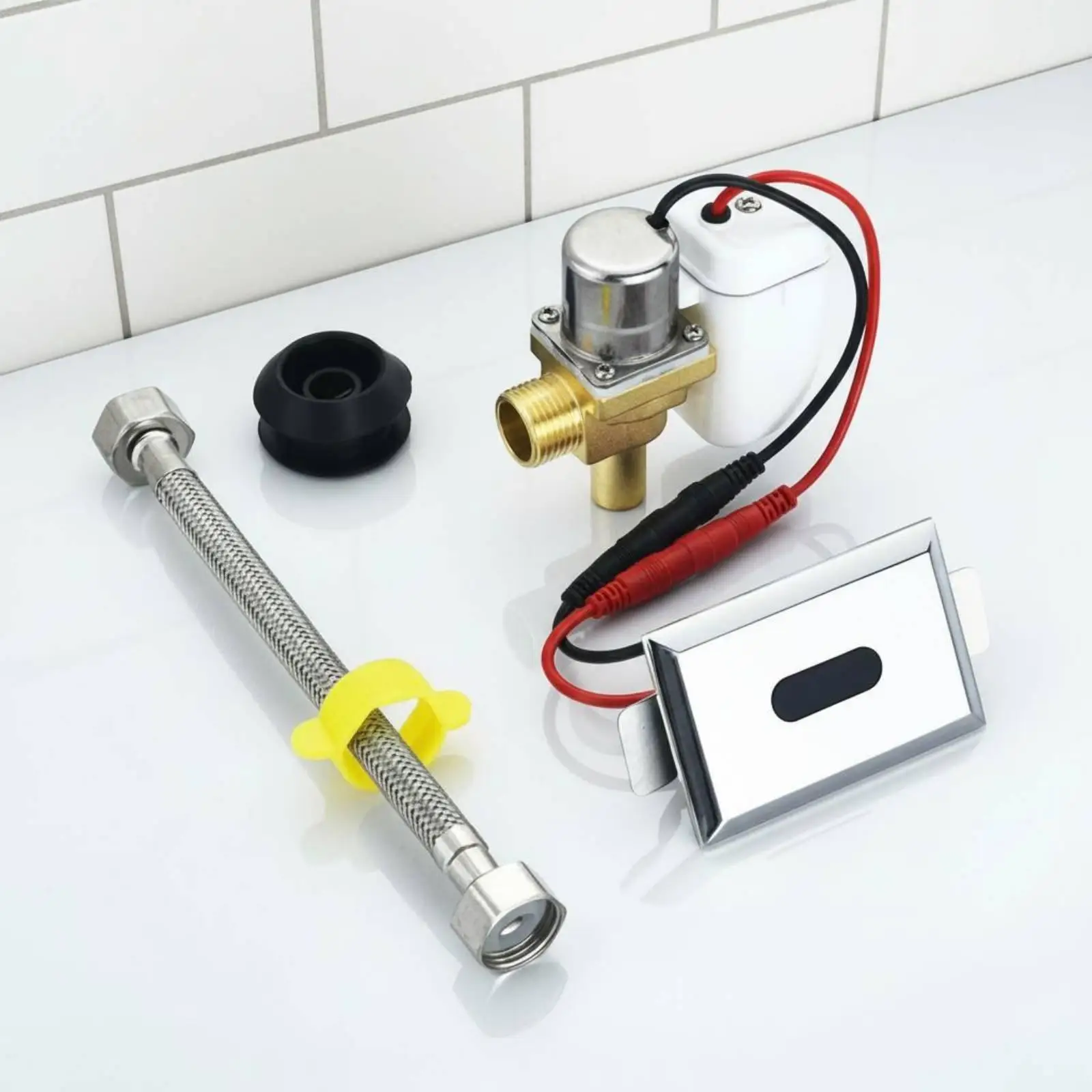 Infrared Sensor Urinal Flusher with AC DC Converter for Commercial Toilet Water Saving Plumbing Replacement Parts