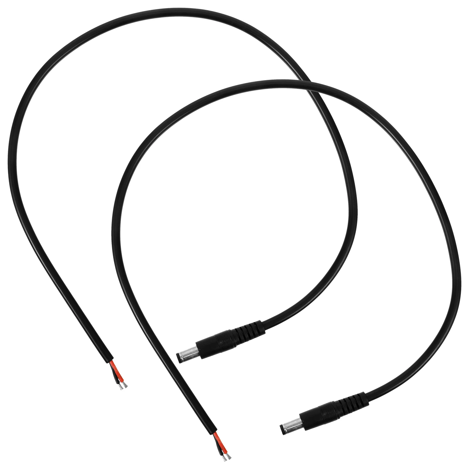 

2Pcs Power Cord Replacement 5.5x2.1mm Dc Pigtail Barrel Plug Cable Stable Transmission for Power Supply Repair Extension Cord