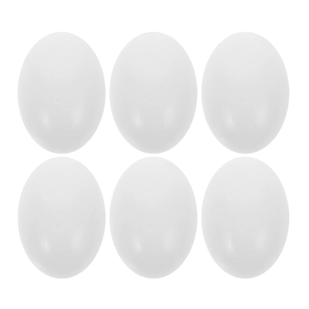 6 Pcs Eggs DIY Painted Craft for Painting Paintable Fake Unfinished Toy Orange Child