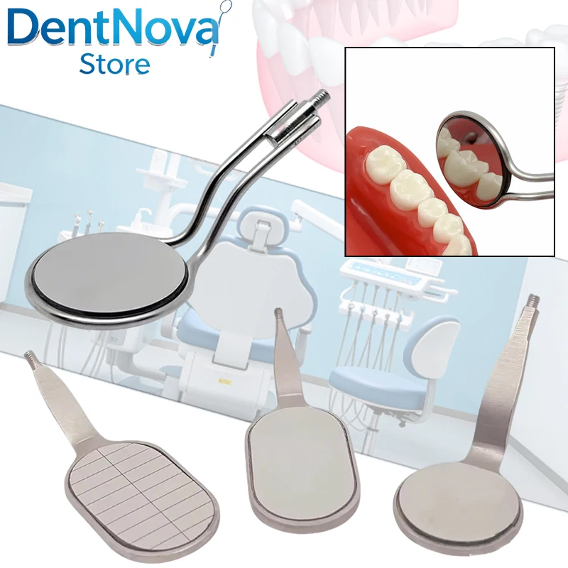 

Dental Mouth Mirror Rhodium Coated - Dual Sided Autoclavable Oral Exam Mirror for Dental Lab Clinic Use