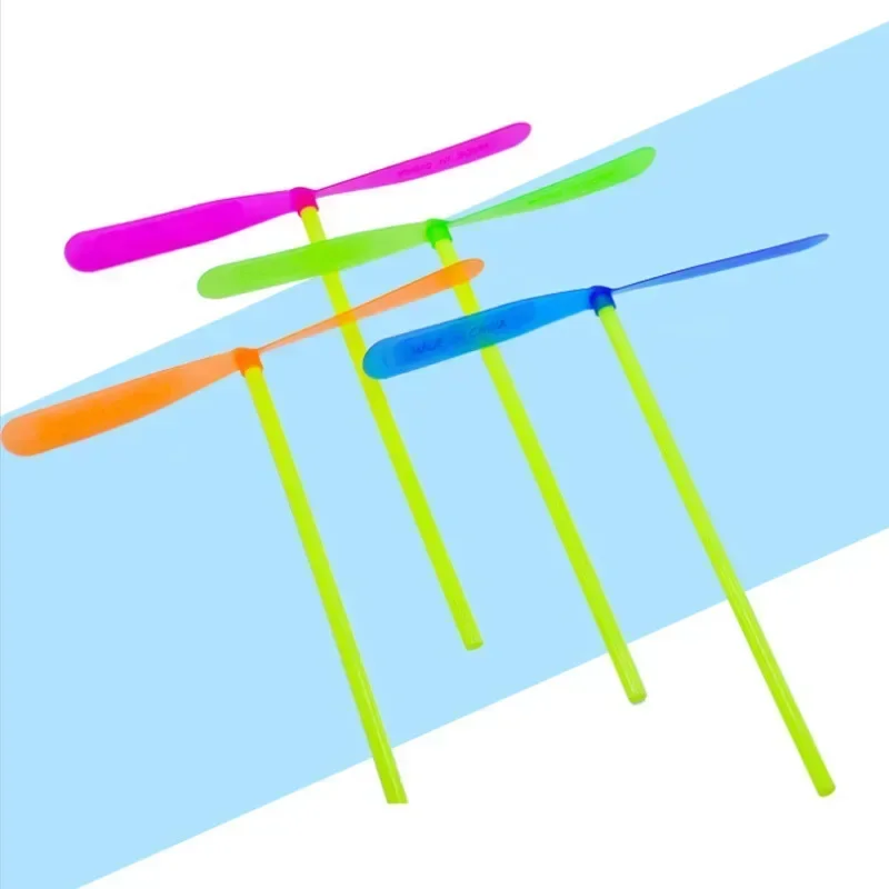 Novelty Bamboo Dragonfly Spinners 10pcs, Retro Plastic Propeller Flying Toys for Kids, Classic Outdoor Activity Game