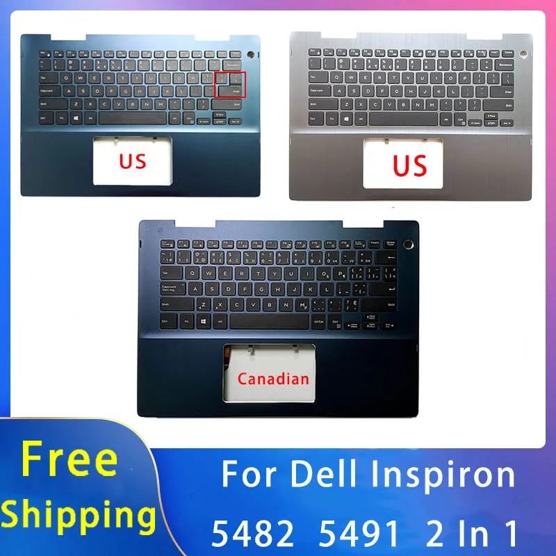 New For Dell Inspiron 5482 5491 2 In 1 ;Replacemen Laptop Accessories Palmrest/Keyboard 01WP11 09VMHF