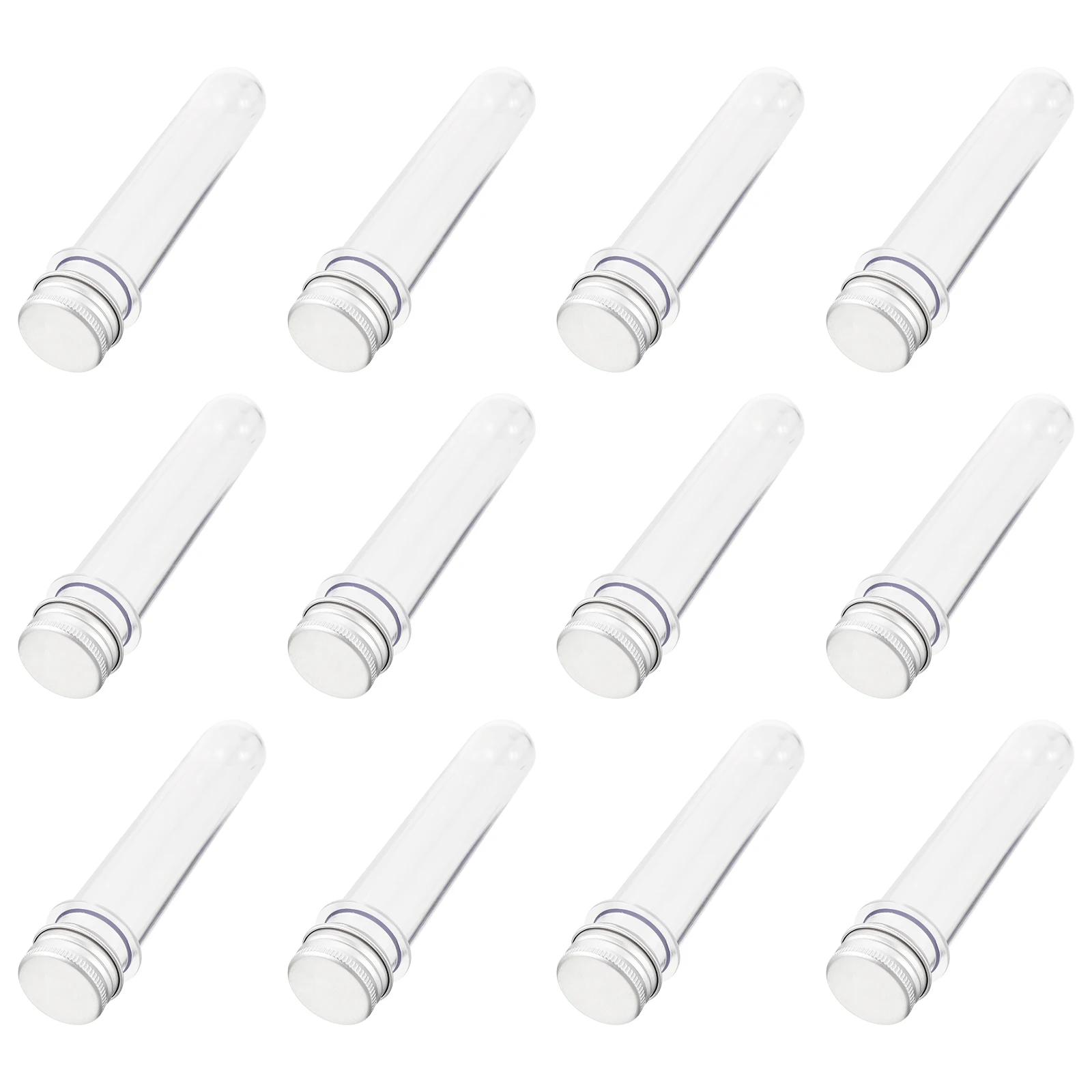 Tubes de sel de bain, bouteilles de stockage en plastique transparent, Tube de bonbons Portable, conteneurs de tubes à essai pour échantillons de masques faciaux, sous-tubes, 12 pièces