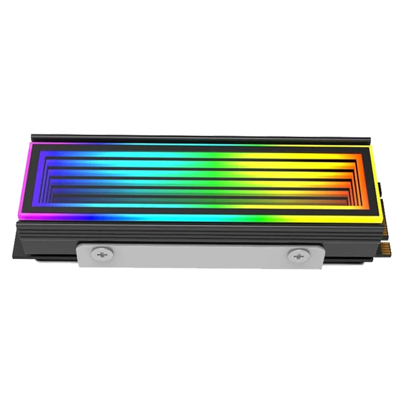 GPUHOLD ARGB AURA Sync Computer 2280 SSD M2 Radiator Aluminum PC RGB M.2 Nvme Cooler Radiator Solid State Drive Radiator Cooler