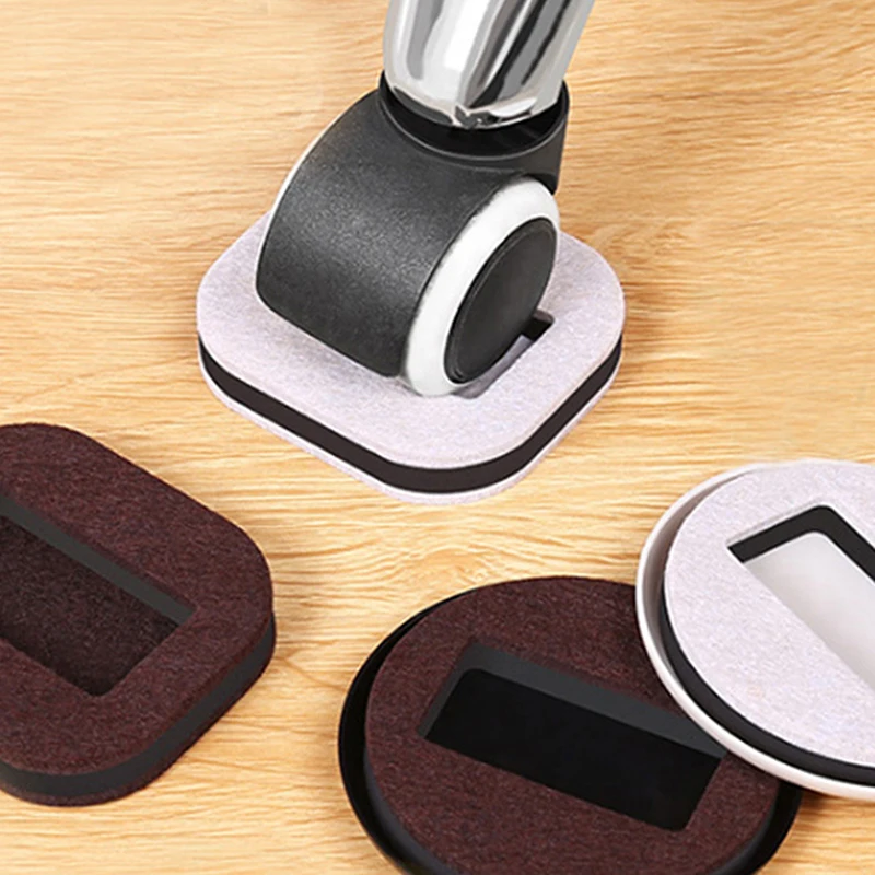 Office Chair Wheel Stopper Furniture Caster Cups Hardwood Floor Protectors Anti Vibration Pad Chair Roller Feet Anti-slip Mat