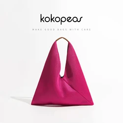 KOKOPEAS-Bolso Hobo de diseño triangular para mujer, bolsa de playa de malla ligera, portátil, 2023