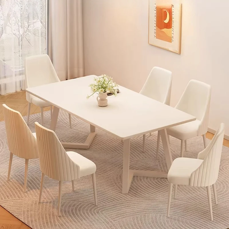 

Italy Rectangle Dining Table Living White Garden Room Sets Dining Table Multifunctional Side Muebles De Cocina Home Furniture