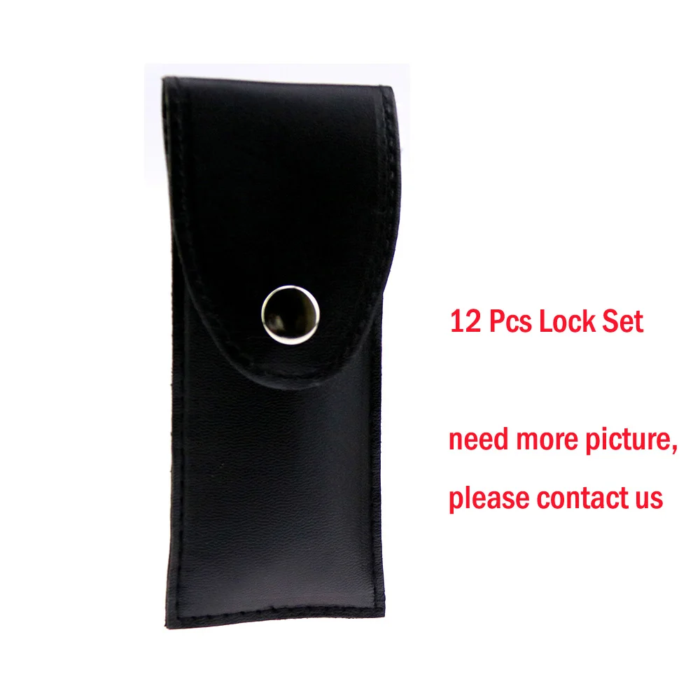 17pcs Locksmith Lockpick Set,12pcs Lock Tools with 5pcs Tension Wrench Tools,Stainless Steel Tool with Blue Handle for Door Lock