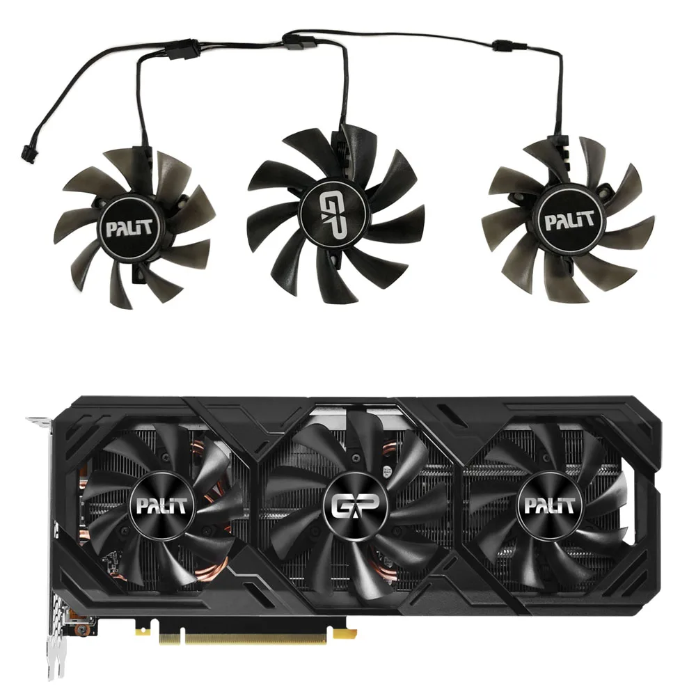 3Pcs/Set TH8015S2H-PCC02 TH9215S2H-PAA01,Применяется к Palit RTX2070 SUPER GP OC PREMIUM,Применяется к Palit RTX 2080 SUPER GP OC,Вентилятор видеокарты