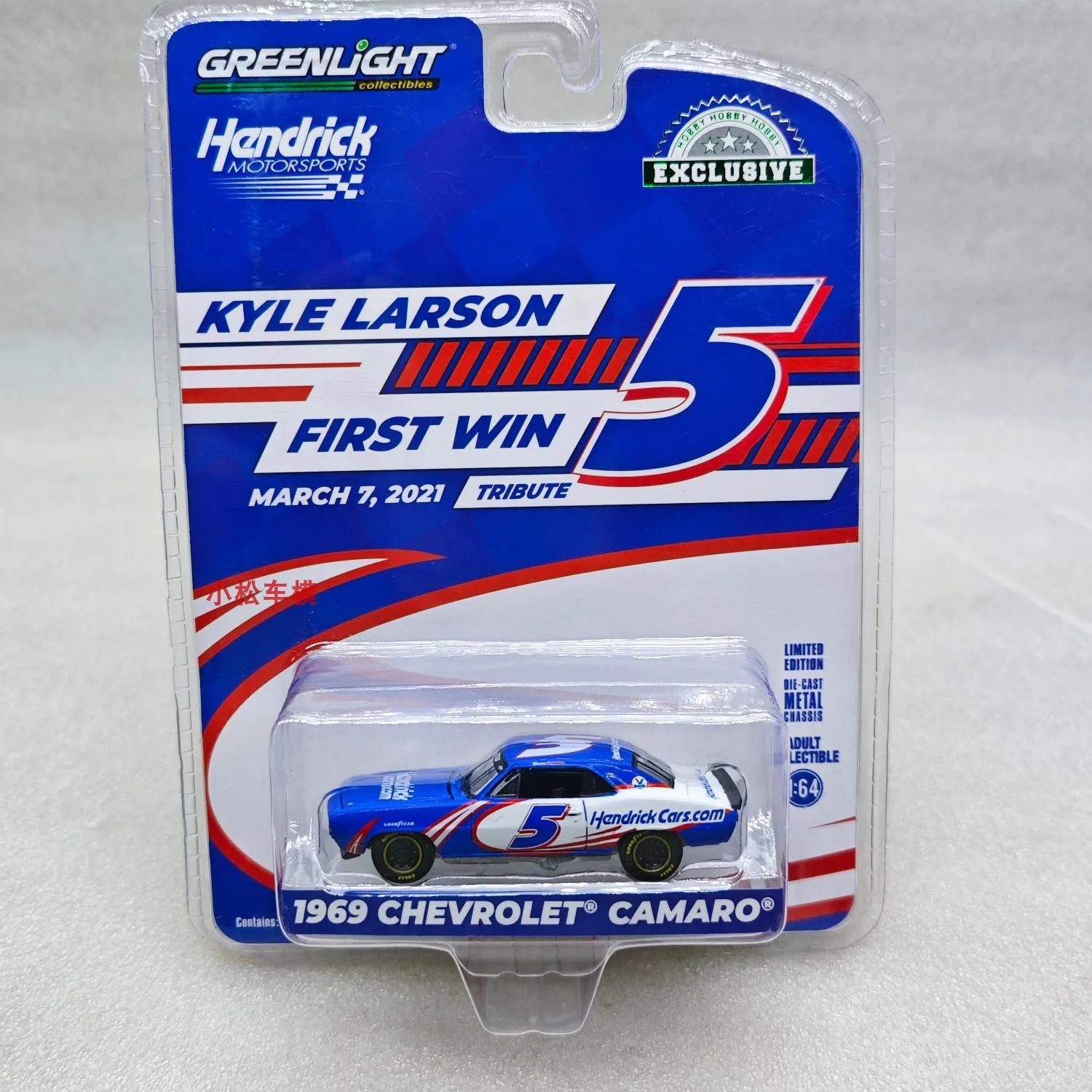 

Green Light 1:64 1969 Chevrolet Camaro Kyle Larson/Hendrick's First Victory Tribute