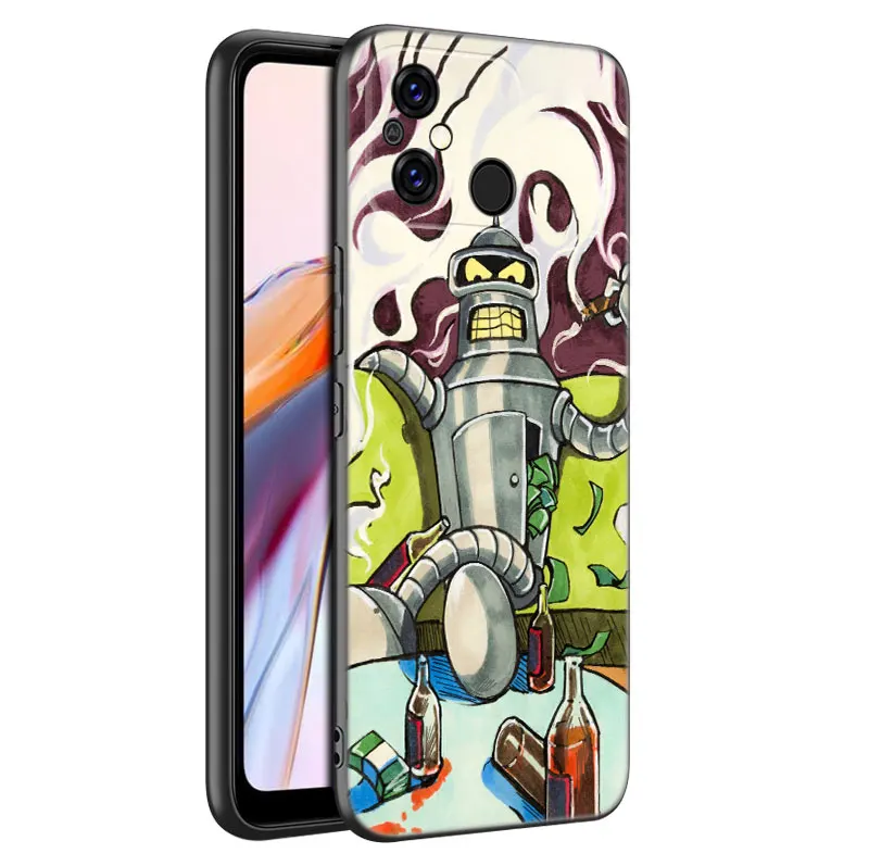 Cartoon Futurama Bender Phone Case For Xiaomi Redmi 11 Prime 11A 12C 13C A1 A2 Plus 12 4G 10 5G 8A 9A 10A 9C 10C 9i 12R Note 9T