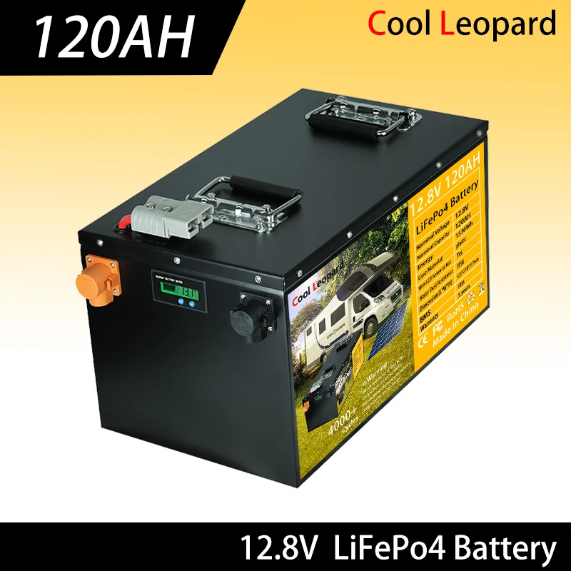 

CooI Leopard 12.8V 120Ah LiFePO4 Lithium Iron Phosphate Battery Built-in BMS Large Capacity Battery For RV Outdoor Power Supply