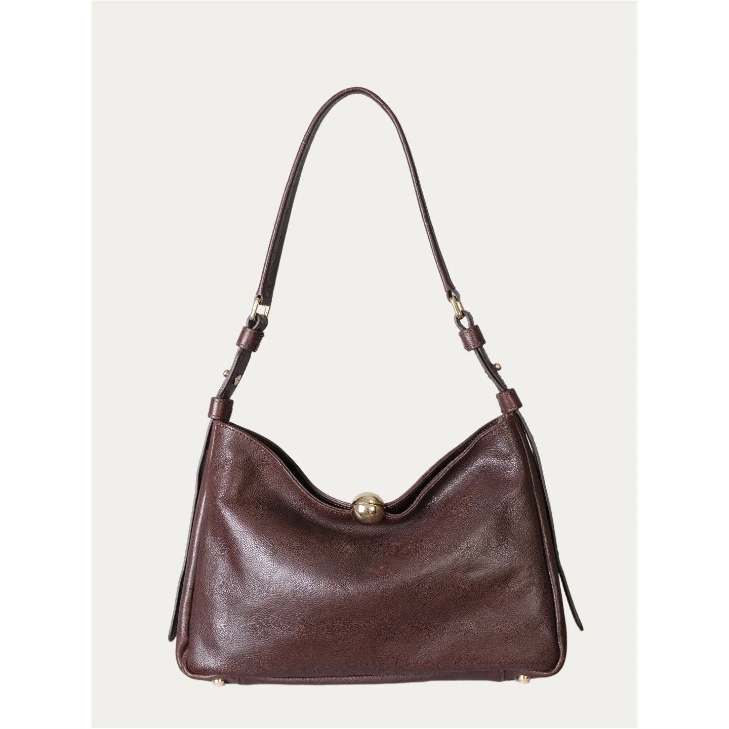 

2026 New Dumpling Bag Retro Versatile Commuter Tote Veg-Tan Leather Handbag Minimalist Shoulder Bag Women Casual Work Euro Style