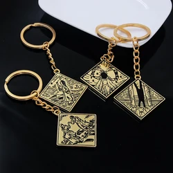 Game Ring Enamel Keychain Cartoon Magical Pendant Legend Talisman Keyring For Game Fans Cosplay Props Jewelry Gifts