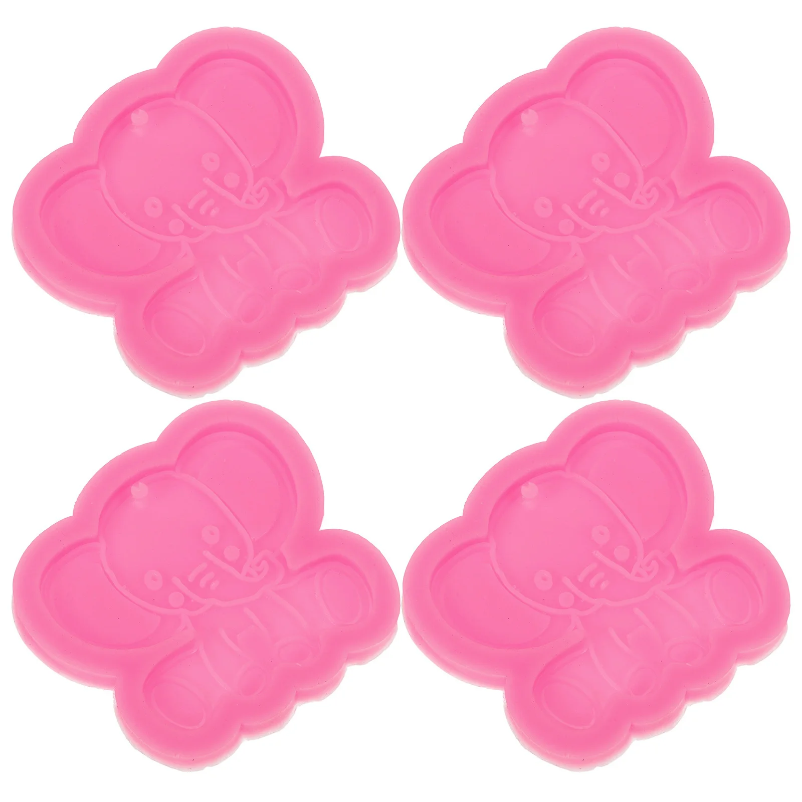 

4Pcs Keychain Charm Silicone Mold Flexible DIY Mold for Resin Craft Car Aromatherapy Pendant Casting Keychain Resin Molds
