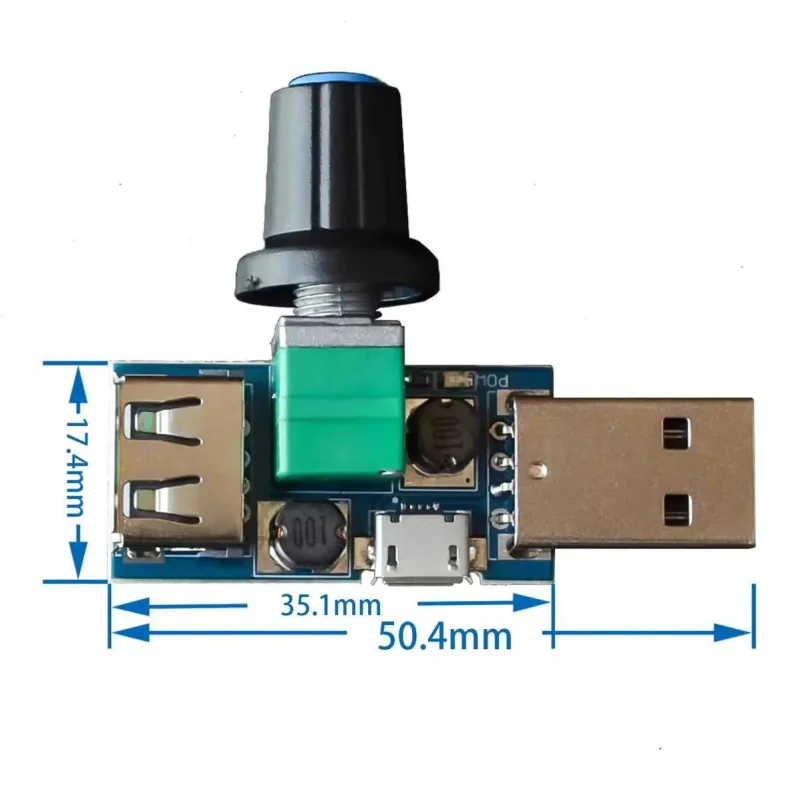 USBFan Regolatore di velocità Velocità del vento Regolatore del volume del vento Raffreddamento Silenzioso Dormitorio per ufficio multimodale Comodino