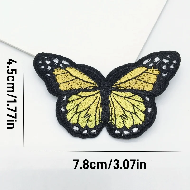 12pcs Embroideried Iron On Patches Daisy Sunflower Bee Butterfly Animal Patch Applique Repair For Jeans Hats Bags Clothing