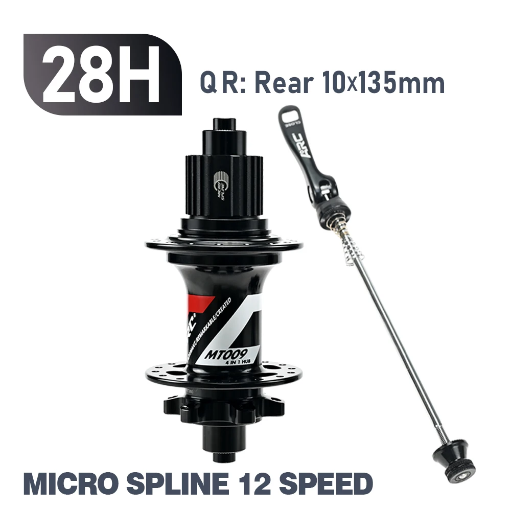 ARC MT009 Rear Hub 4in1 BOOST 10x135 12x142 12x148 MTB XC Gravel E Bike Bicycle Hub 28H 32H HG XD MS-Micro Spline 12V 6 Pawl image 3