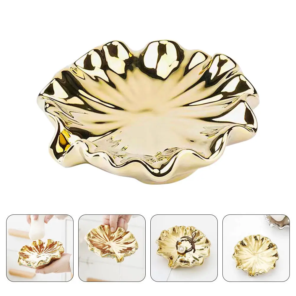 Water Draining Ceramic Soap Dish Holder Smooth Easy-Clean Surface Stable Heavy Base for Bathroom Shower Wash Table Soap Tray