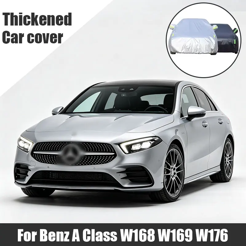 

For Mercedes Benz A Class W168 W169 W176 Full Car Cover with Side Zipper - Waterproof Dustproof UV Sun Protection All Weather Ou