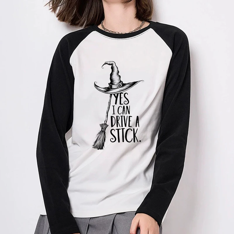 

Женская осенне-зимняя забавная футболка в готическом стиле Y2k, футболки, уличная одежда на Хэллоуин, женская повседневная футболка с длинным рукавом и круглым вырезом с принтом