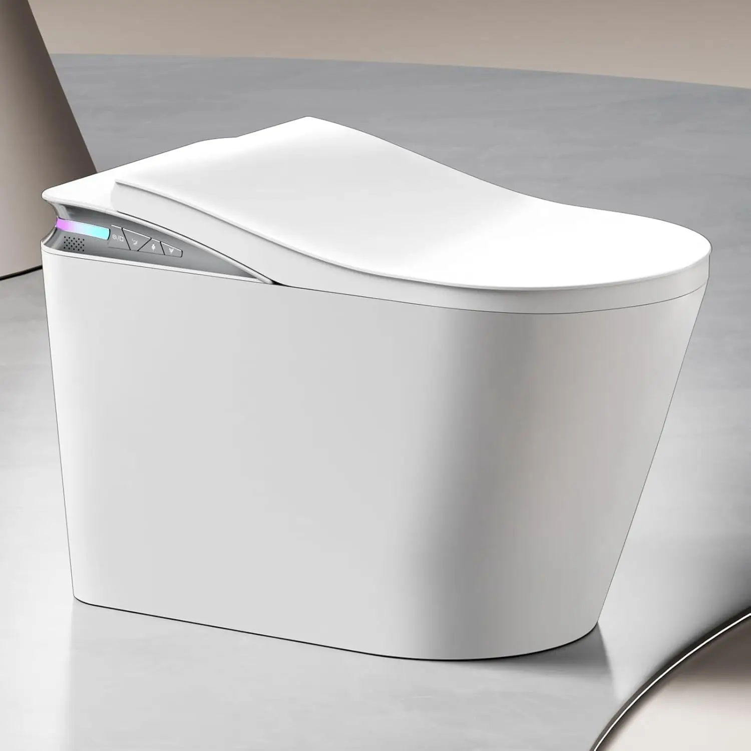 Smart Toilet with Bidet Built In, One Piece Toilet with Built-in Tank, Auto Open/Close Lid, Auto Flush, Remote, Customized