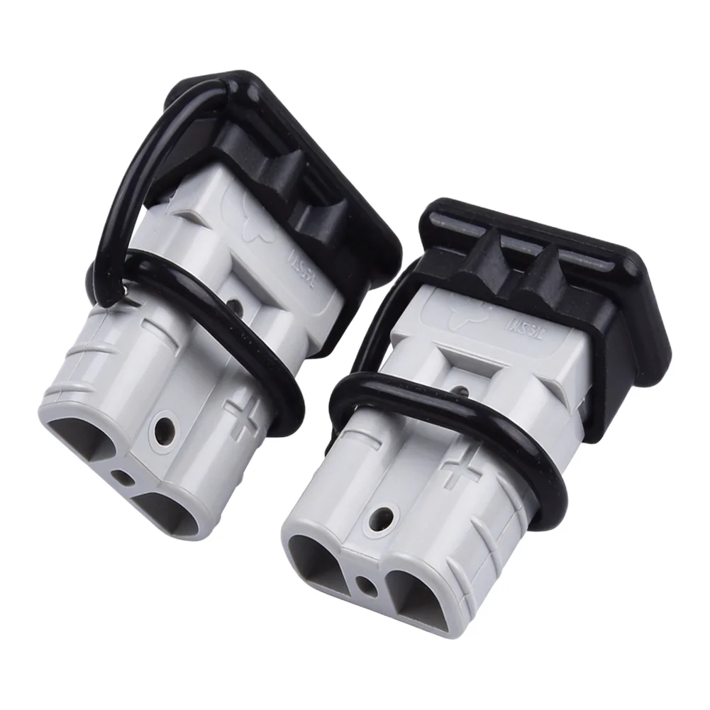 50A Battery Cable Connector with Bracket for Boat Winch Trolling Motor Car RV Elevator Crane Trailer Power Connection