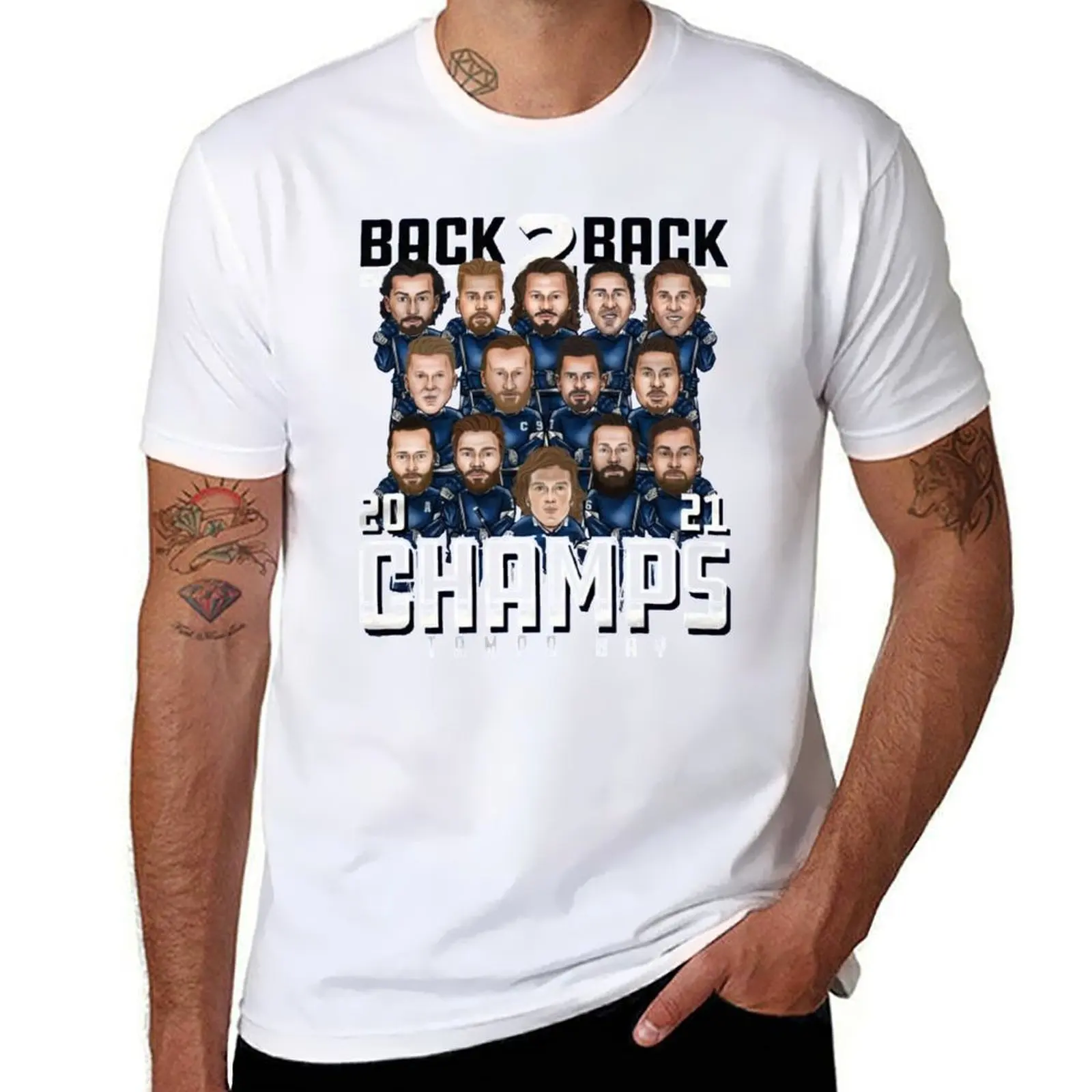 

Tampa Bay Champs 2021 T-Shirt mens graphic t shirts man t shirt graphic t shirt men 100% cotton luxury brand T-Shirt