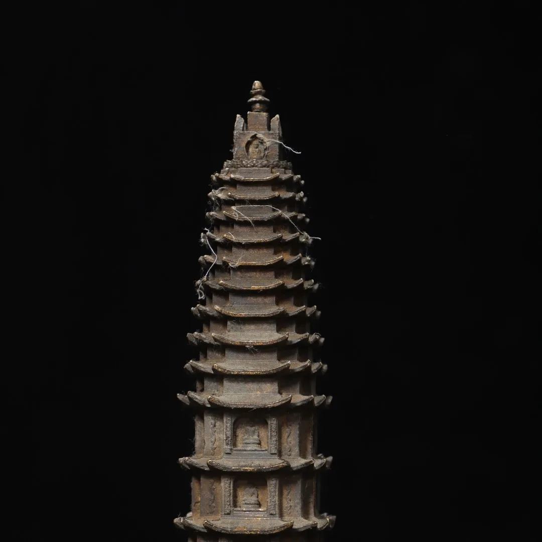 Old Bronze Cinnabar Mud gold Wenchang Pagoda Northern Wei Buddha stupa Study screen Amass wealth Ornaments Town house Exorcism