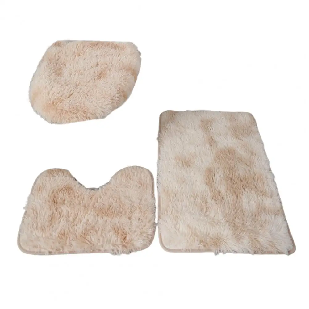 Soft Microfiber Bath Rug Set Luxurious 3-piece Bathroom Rug Set with Non-slip Backing Soft Microfiber Bath Mat Contour Mat