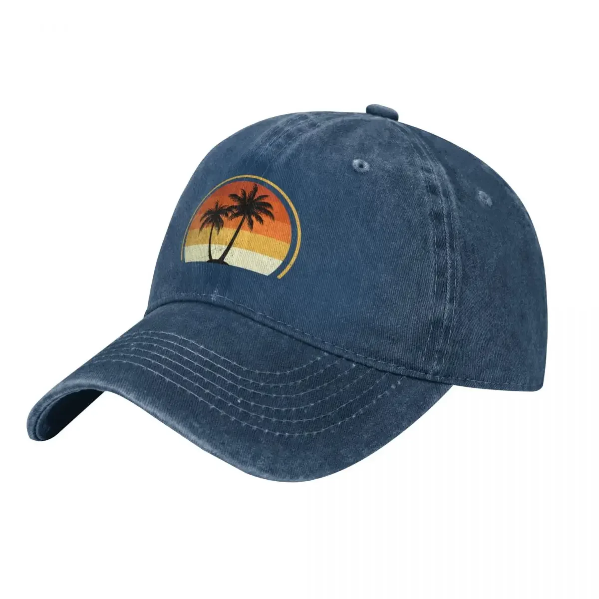 

Retro Palm Trees Sun Vintage Baseball Cap foam party Hat Trucker Cap cute Golf Hats Man Women's