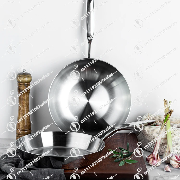 Layer stainless steel soup pot sauce pot non-stick wok cookware set