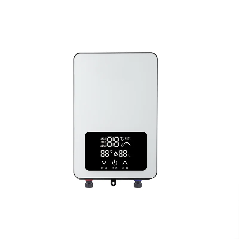 Tankless Electric Water Heater With Plastic Housing And LED Display For Bathroom RV Outdoor & Household Use