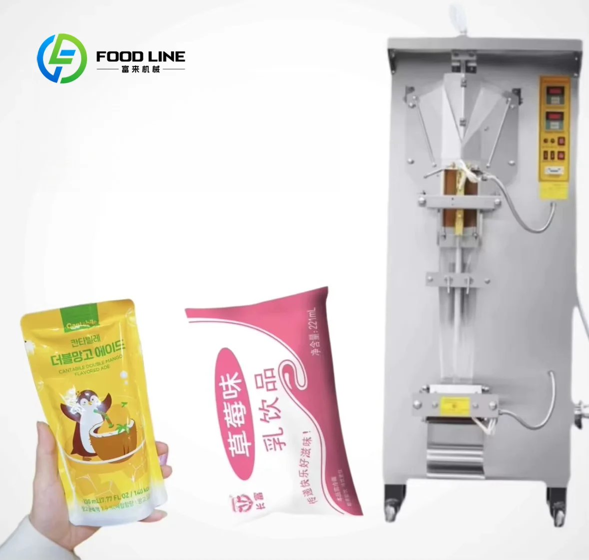 Factory Automatic Liquid Filling Machine Customized for Water Milk Beverage Plastic Pouch Sachet Packaging Sealing Bagging