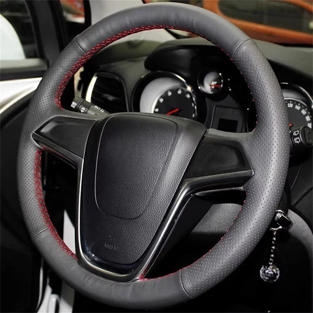 Hand Sewing Genuine Leather Car Steering Wheel Cover Protective Interior Car Accessories For Buick Old Inlong XT GT Angla