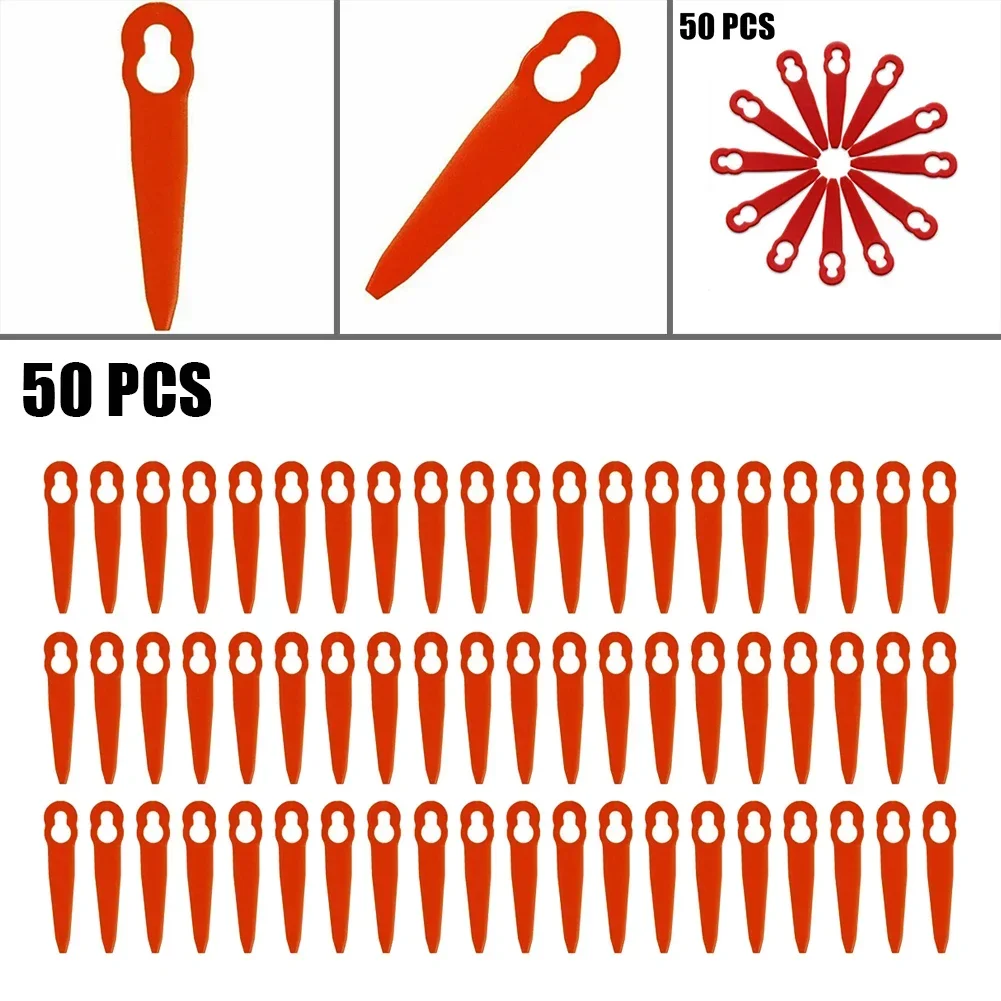 50PCS Plastic Blades For STIHL Polycut 2-2 Polycut 3-2 Grass Trimmer FSA 45, FSA 57, FSE 52 Aftermarket Replacement