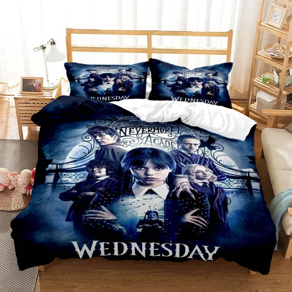 

Mittwoch Addams Hot American Dramas 3D printed bedding Queen bedding set Soft and comfortable customized King size bedding set