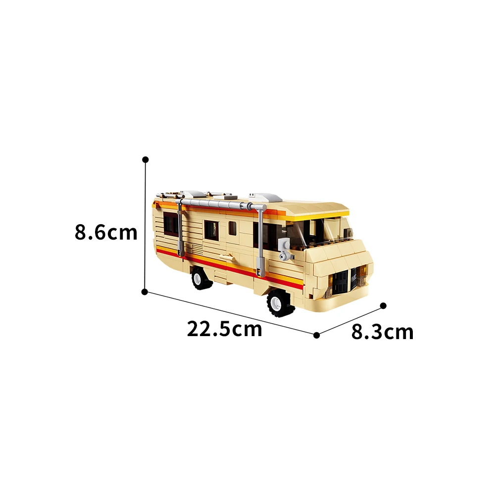 MOC Moive Breaking Bad Car Model Building Block Lab RV Vehicle Puzzle Assembling Bricks Table Decoration Toys Kid Gift ﻿