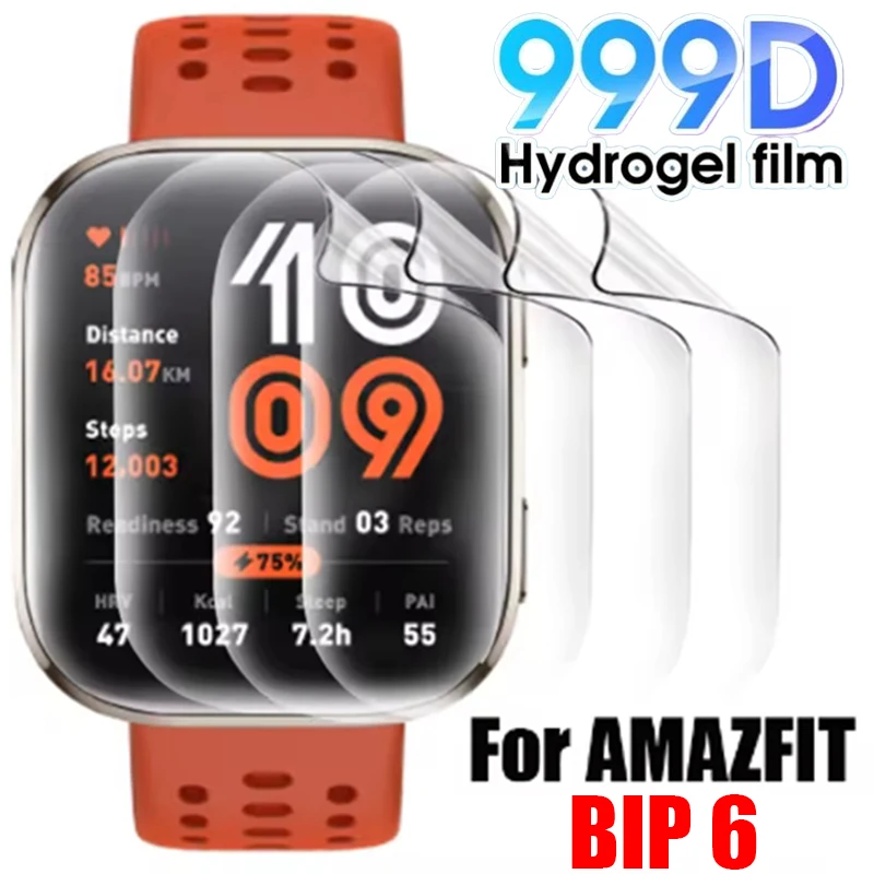 3-30 قطعة فيلم هيدروجيل ناعم من البولي يوريثان لـ Amazfit Bip 6 HD واقيات شاشة شفافة وليس زجاج لملحقات الساعة الذكية Amazfit Bip 6