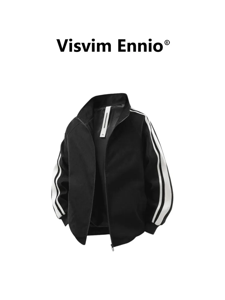 

Visvim Ennio Men's Summer Faionable Comfortable Loose Fit Jaet Stand Tailoring Long Sve Classic Collar Non-Sinking