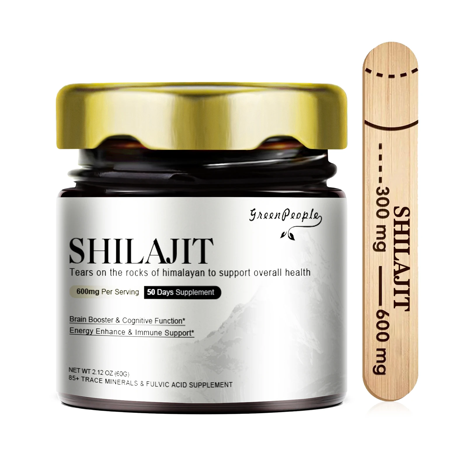 

100% High Purity Shilajit Mineral Supplements with 85+ Trace Minerals & Fulvic Acid Boost Energy & Focus For Men & Women