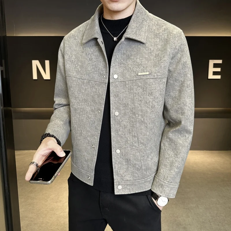 

Men's Thiened Fce Cotton Stand Collar Jaet Autumn Winter Faionable Versatile Top Quali Korean Sle ort Coat