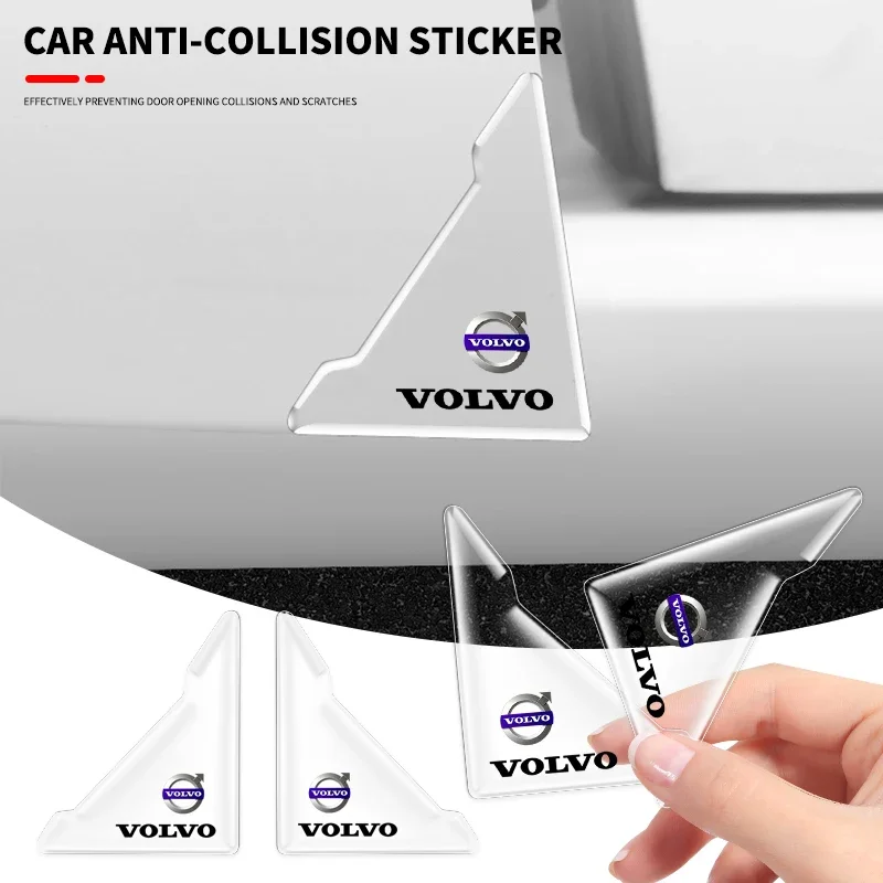 

2pcsTransparent Car Door Corner Anti-Scratch Protector Stickers Auto Accessories For Volvo V50 S80 XC60 V90 XC90 C40 RDESIGN