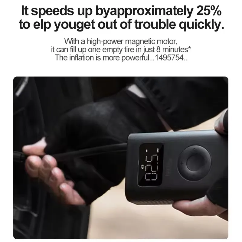 Xiaomi Mijia Portable Electric Air Compressor 2 Mini Air Pump 150PSI Type-C LED Multitool Inflator for Car Ball