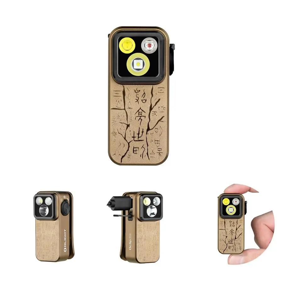 Oclip Pro EDC Flashlight Clipon Light, Rechargeable 500 Lumens with Three Lighting Solutions TypeC Charging, Magnetic Flash Ligh