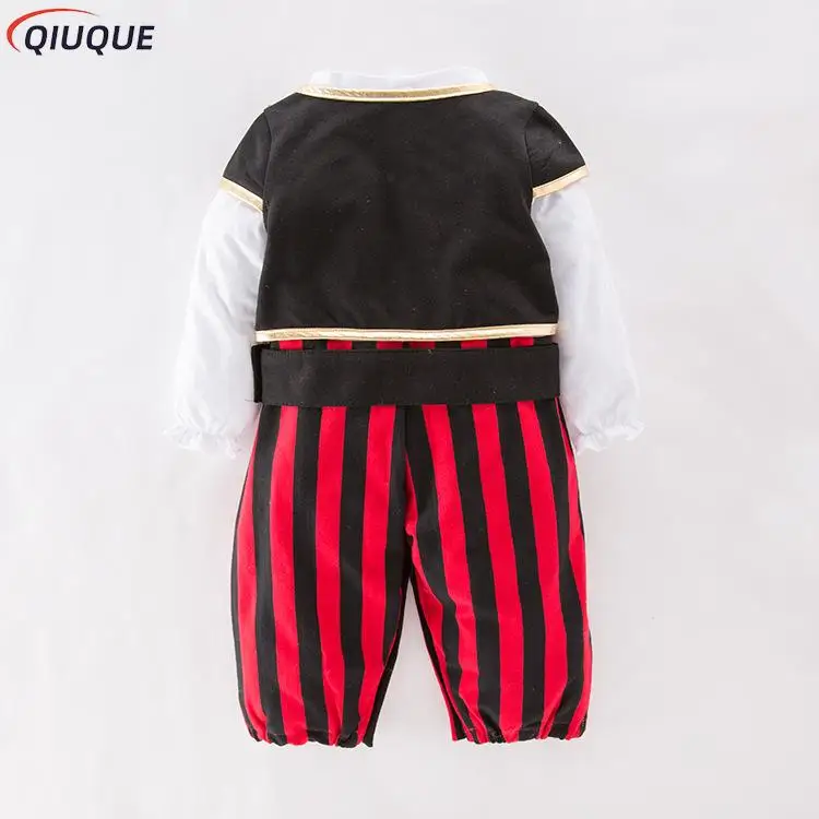 Pirate Captain Cosplay Kostuum Baby Romper Jongens Bodysuits Kerst Fancy Kleding Halloween Kostuums Kids Kinderen Jumpsuits