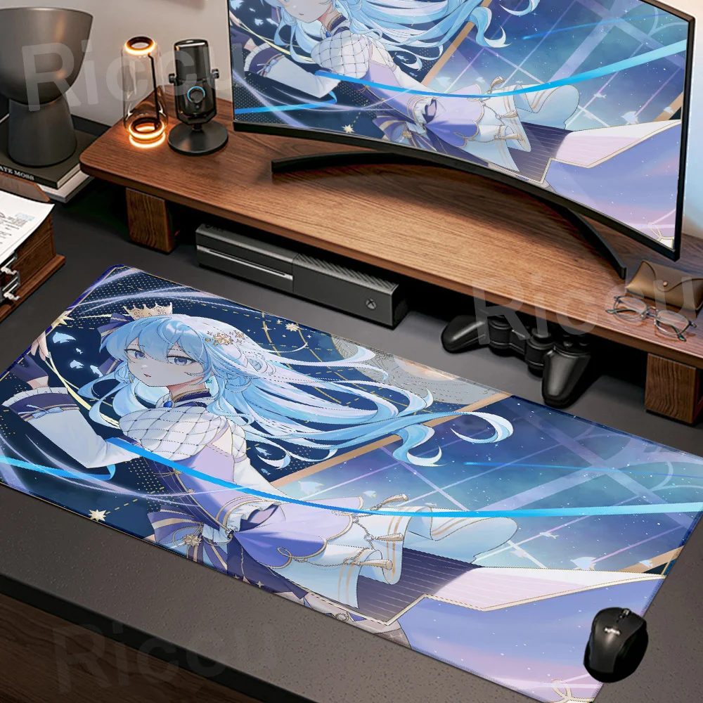 

Anime Hoshimachi Suisei Large Mouse Pad Computer Notebook Mouse Mat Non-slip Keyboard Desk Pad Hololive Gaming Setup Accessories