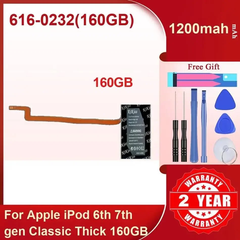 Replacement Battery For Apple Ipod 5Th Video,6Th 7Th Gen Classic Thick,Classic 4Th Gen/Photo U2 A1059,Classic 5/5.5